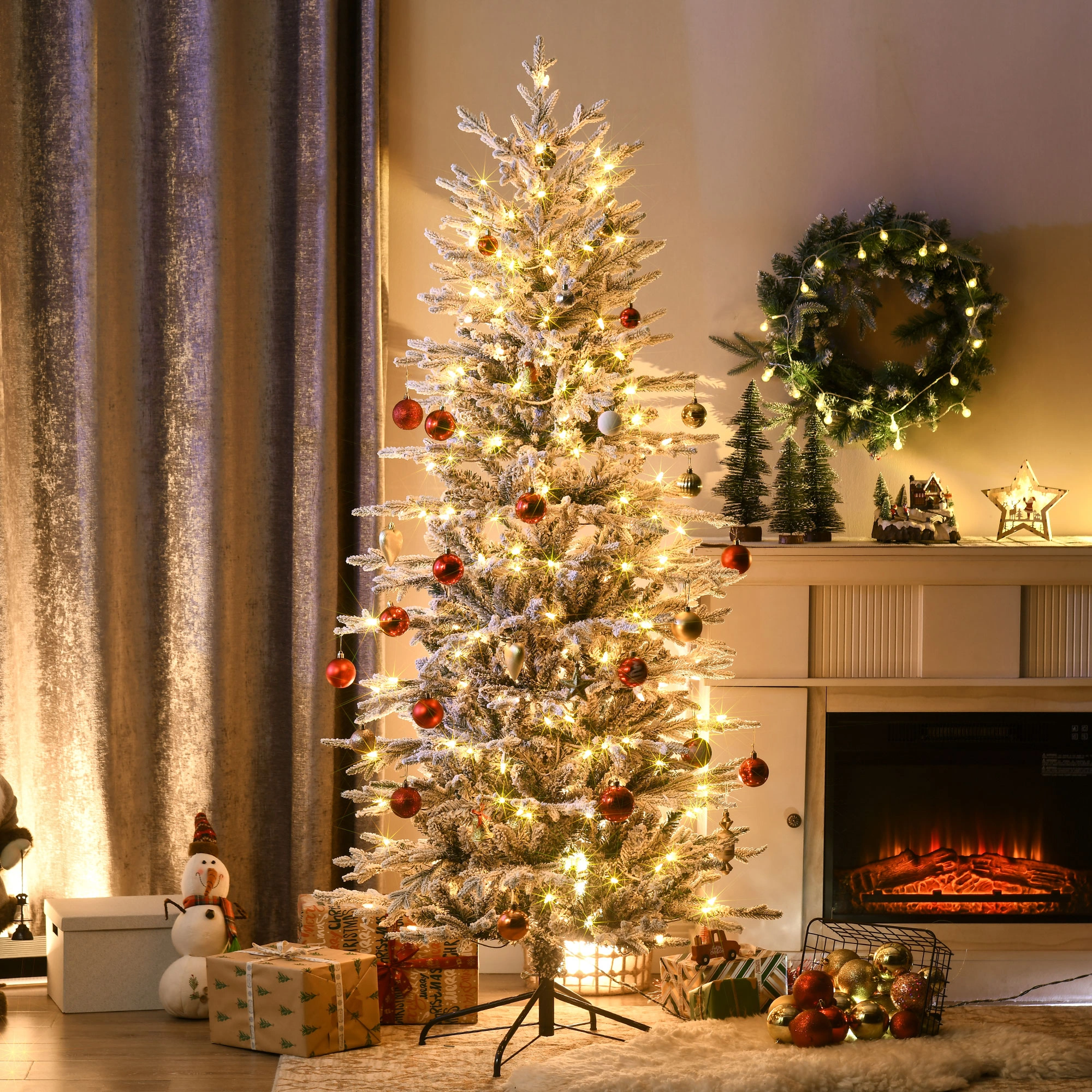 Premium Artificial Christmas Tree - Full Full-Body Design, Multiple Size Options, Realistic Branches for Home Holiday Décor