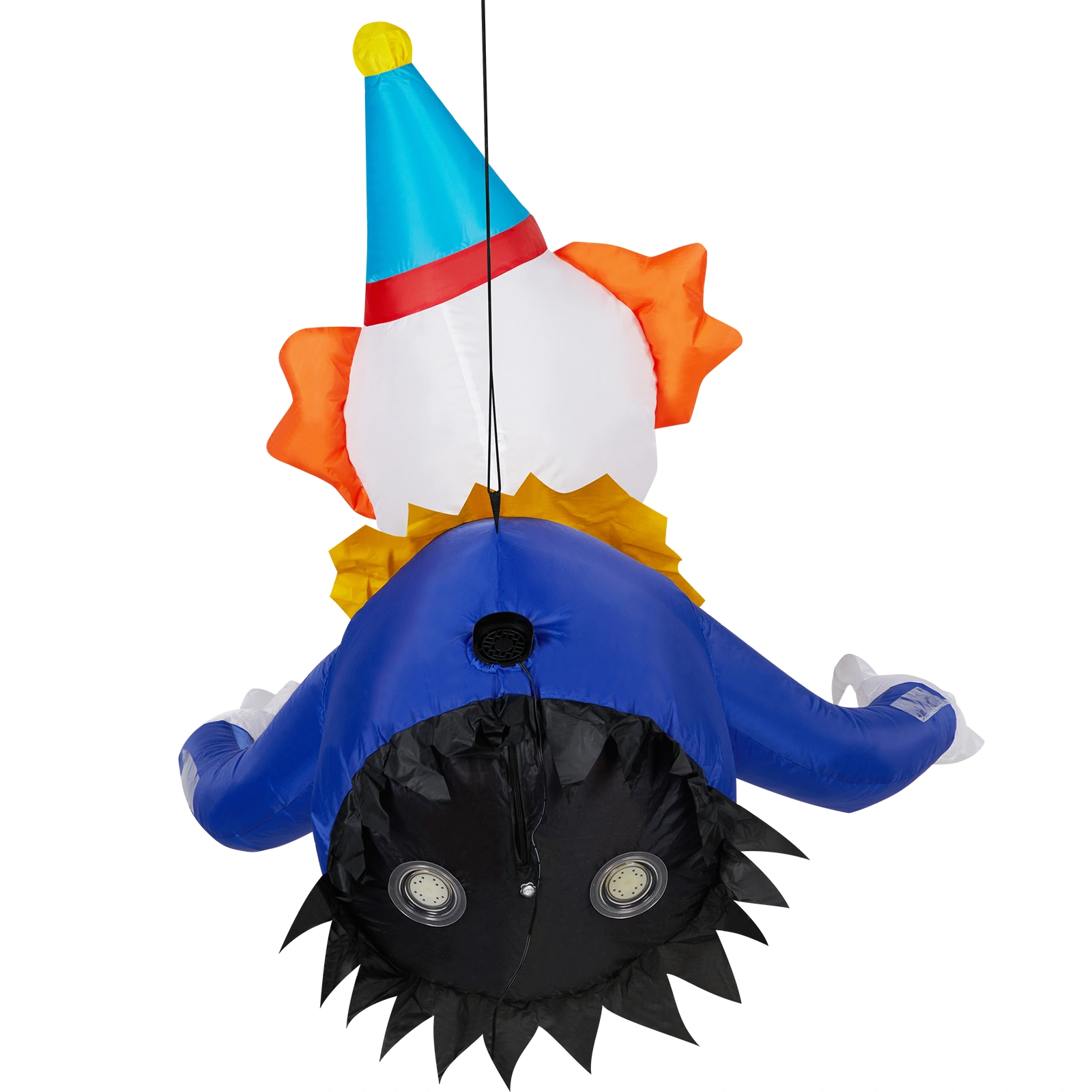 3FT Halloween Inflatable Clown Out of Window, Scary Blow Up Yard Decor with Built-in LED Lights for Holiday Party Garden Outdoor view 3