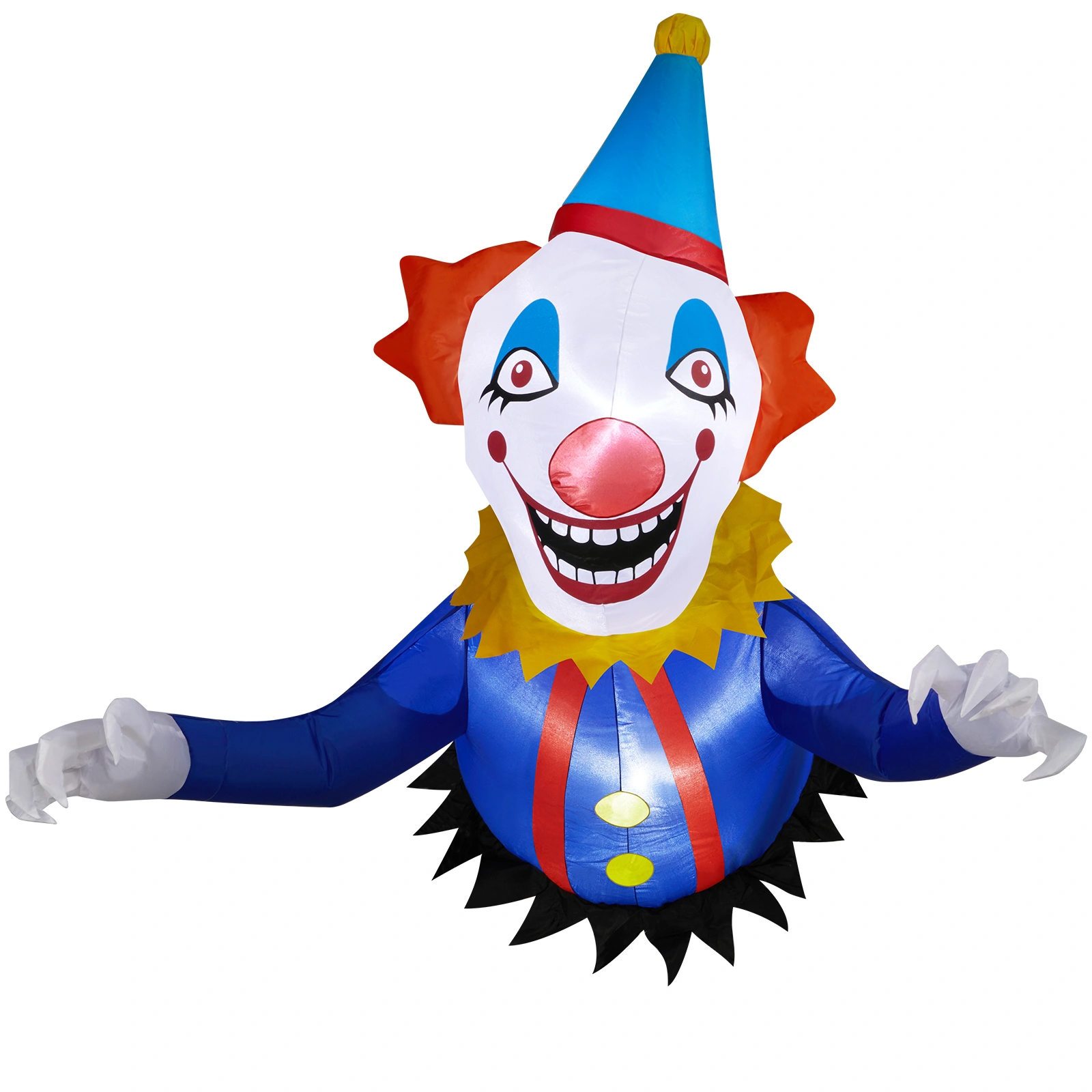 3FT Halloween Inflatable Clown Out of Window, Scary Blow Up Yard Decor with Built-in LED Lights for Holiday Party Garden Outdoor view 4