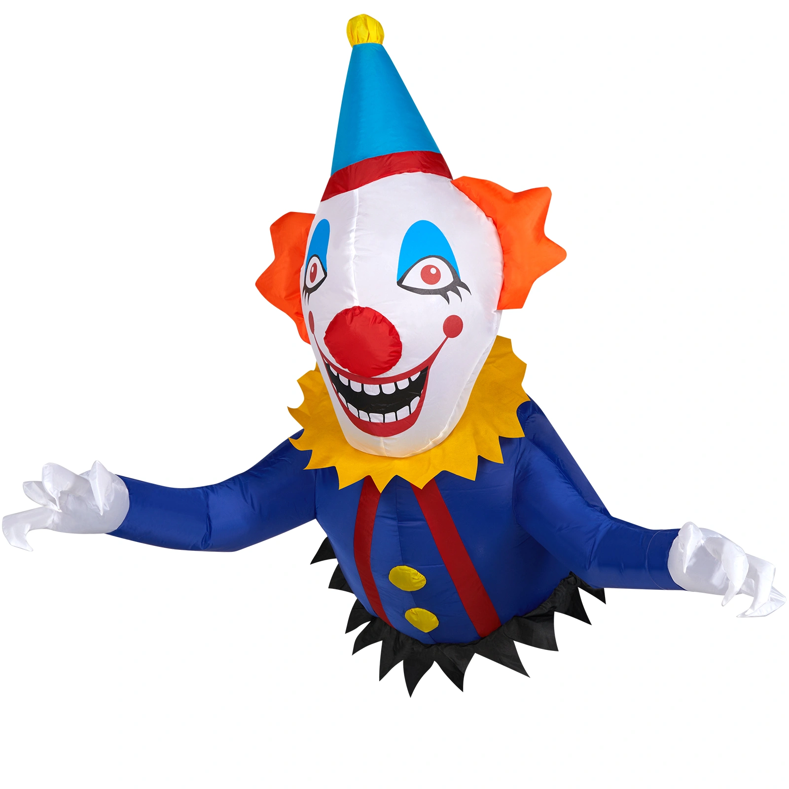 3FT Halloween Inflatable Clown Out of Window, Scary Blow Up Yard Decor with Built-in LED Lights for Holiday Party Garden Outdoor view 5
