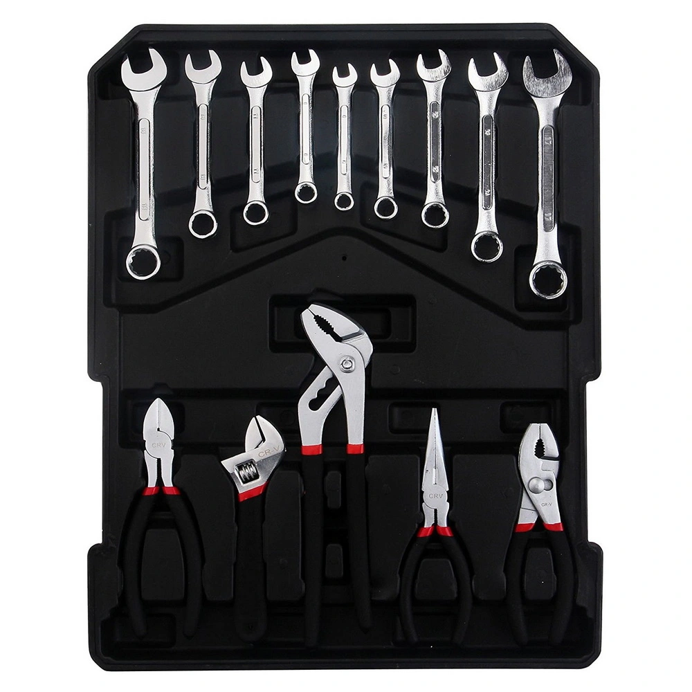 799pcs Aluminum Tool Set in Trolley Case, Silver Finish, Complete Mechanic Wrench & Socket Kit with Organizer view 10