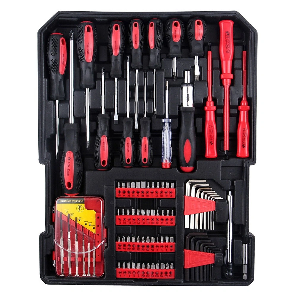 799pcs Aluminum Tool Set in Trolley Case, Silver Finish, Complete Mechanic Wrench & Socket Kit with Organizer view 11