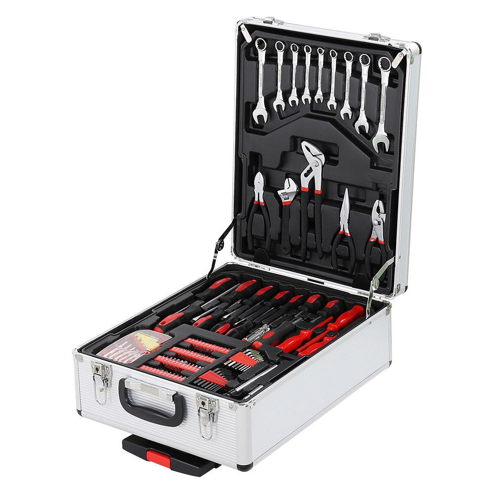 799pcs Aluminum Tool Set in Trolley Case, Silver Finish, Complete Mechanic Wrench & Socket Kit with Organizer view 6