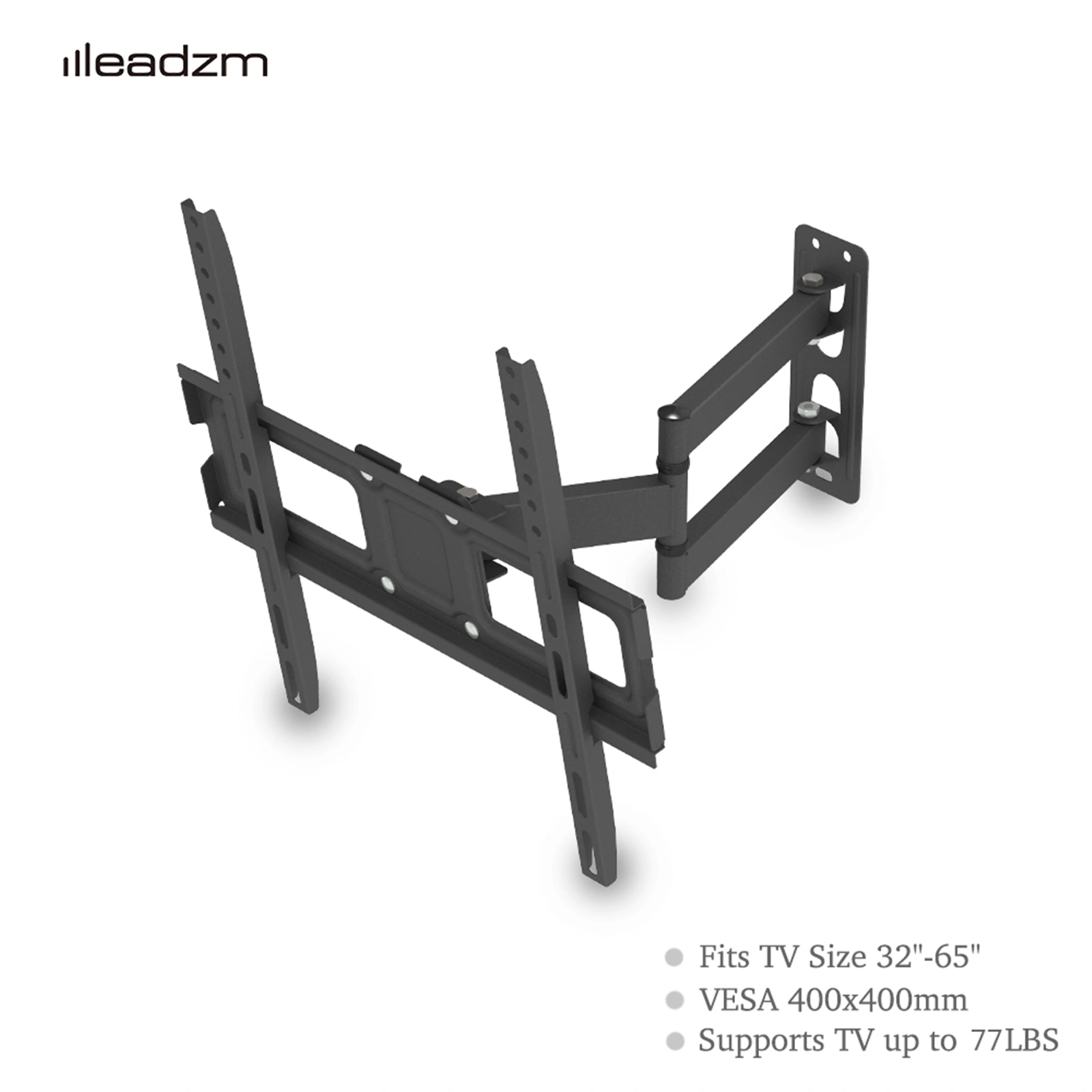 Tmxd-103 TV Stand for 32-65" Screens, Single Pendulum Design, 35KG Weight Bearing, VESA 400x400, Tilt -10° to 10°, Up and Down Adjustment view 2