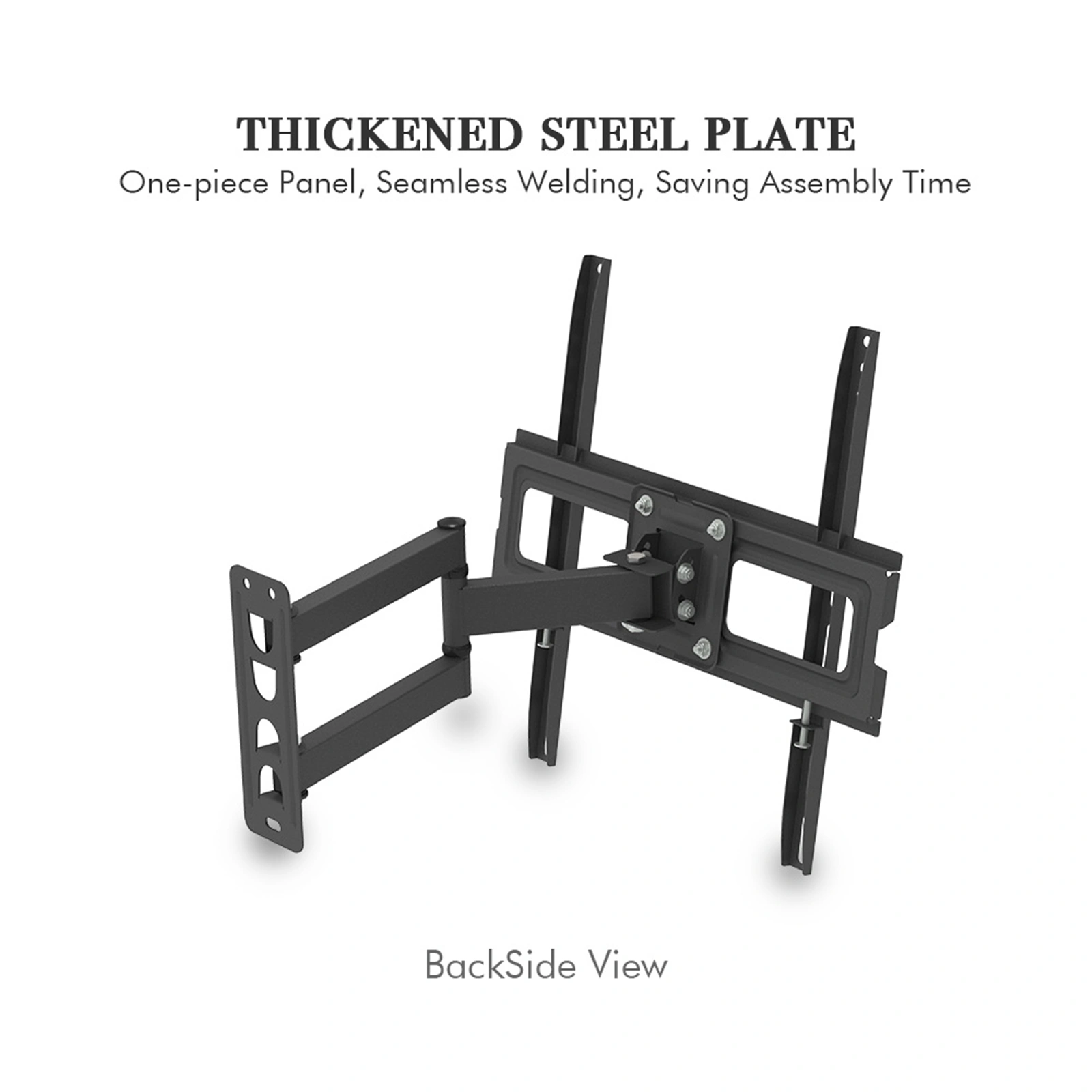 Tmxd-103 TV Stand for 32-65" Screens, Single Pendulum Design, 35KG Weight Bearing, VESA 400x400, Tilt -10° to 10°, Up and Down Adjustment view 7