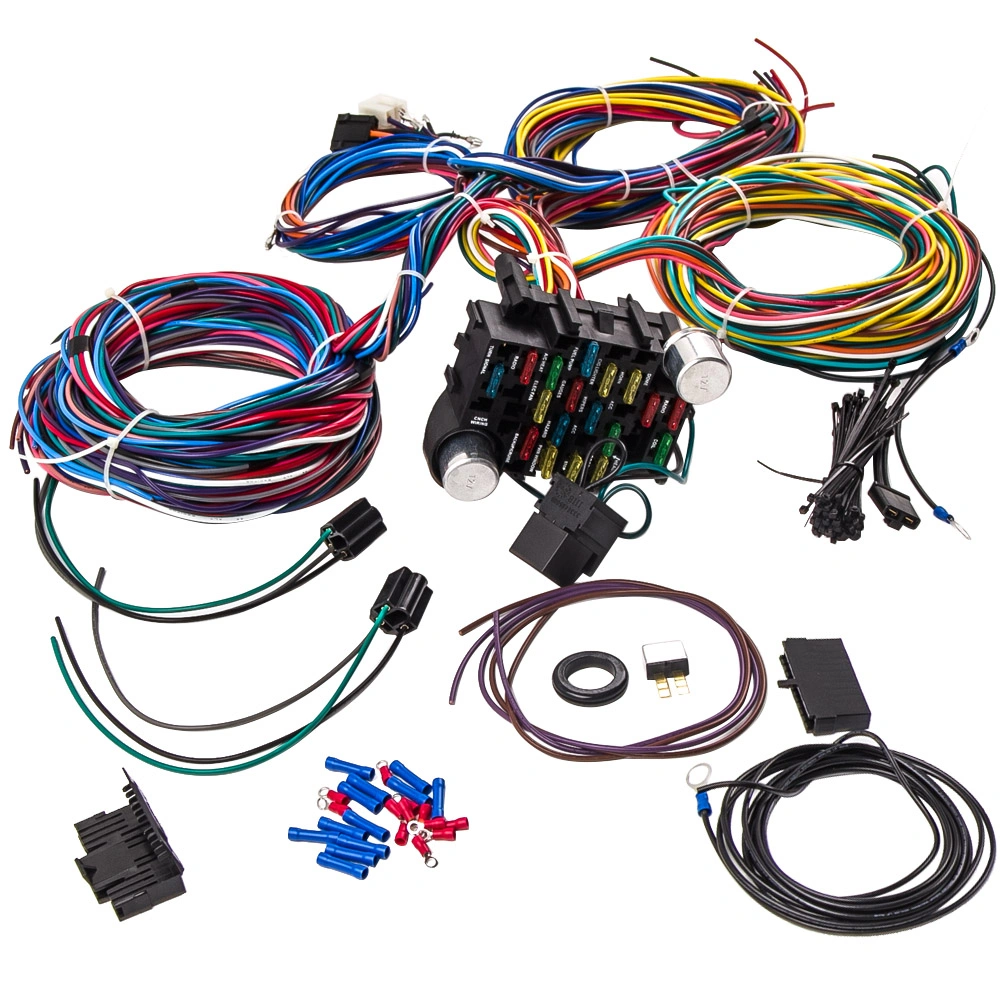 21 Circuit Universal Wiring Harness Kit XL Wires for Chevy Chevelle 1964-1972
