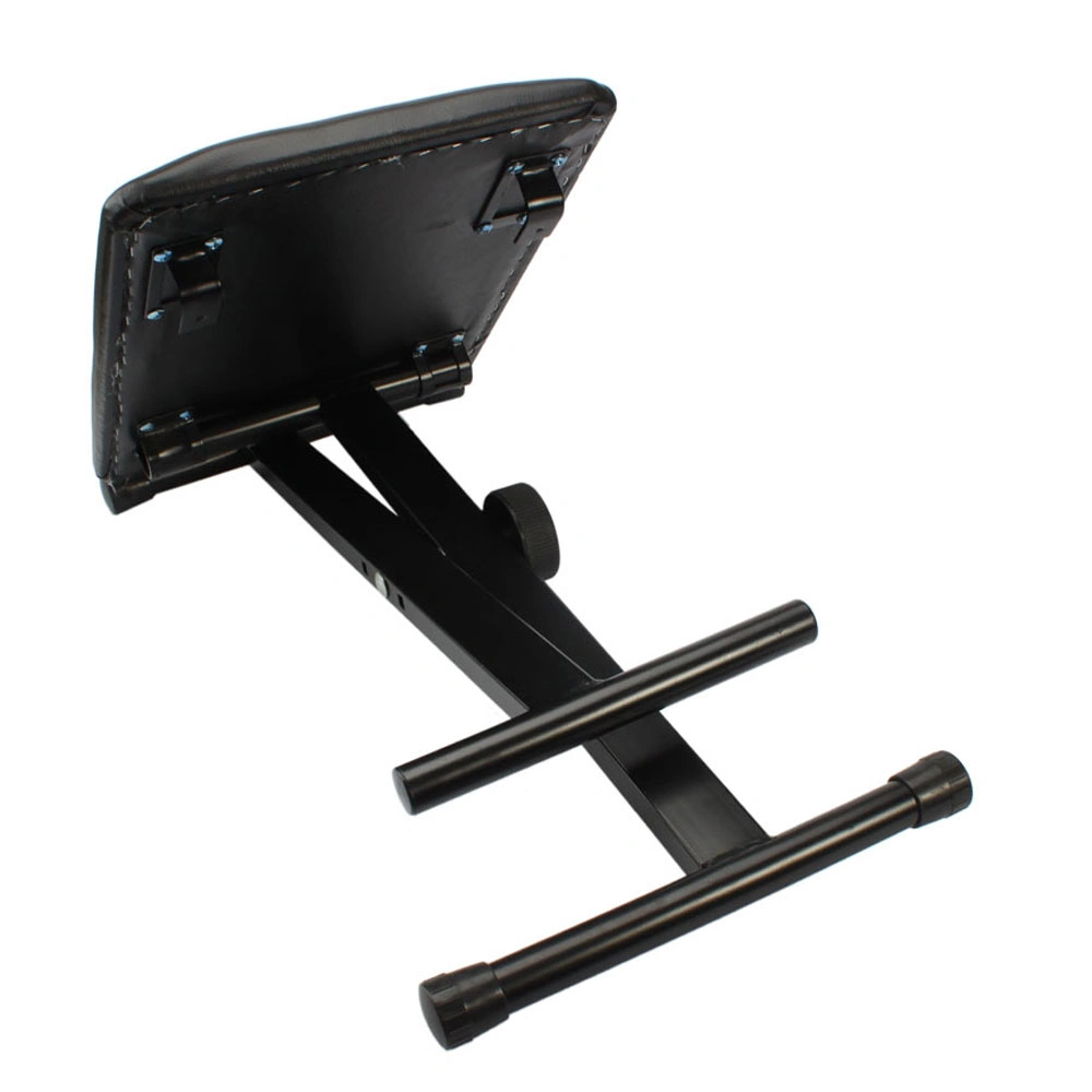Adjustable Folding Piano Bench Stool Seat, Black Height-Adjustable Keyboard Stool for Music Practice view 3