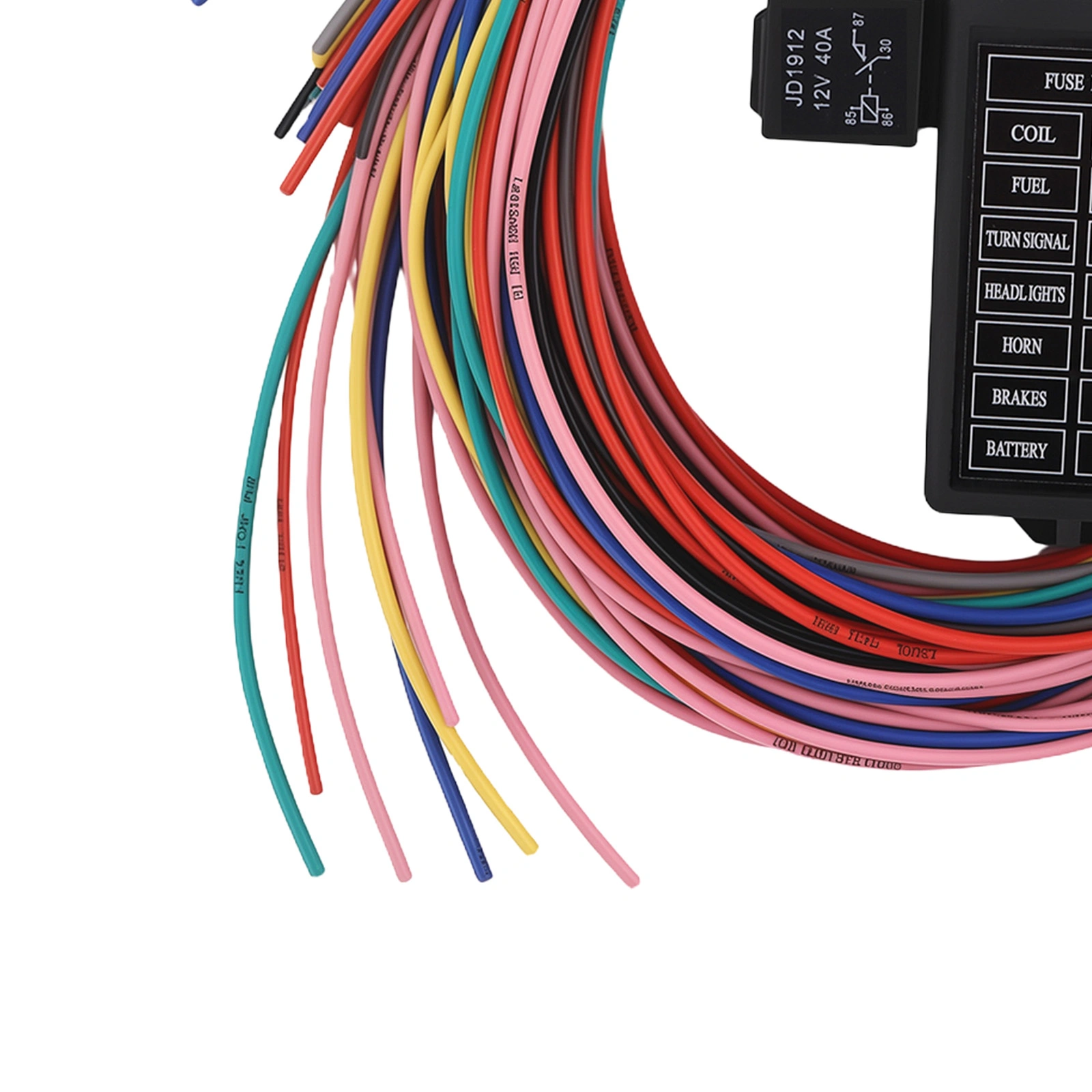 Rod 14 Fuse Wire Harness Kit Universal 12V System for Street Muscle Car Automotive Fuse Block Assembly Wiring Kit