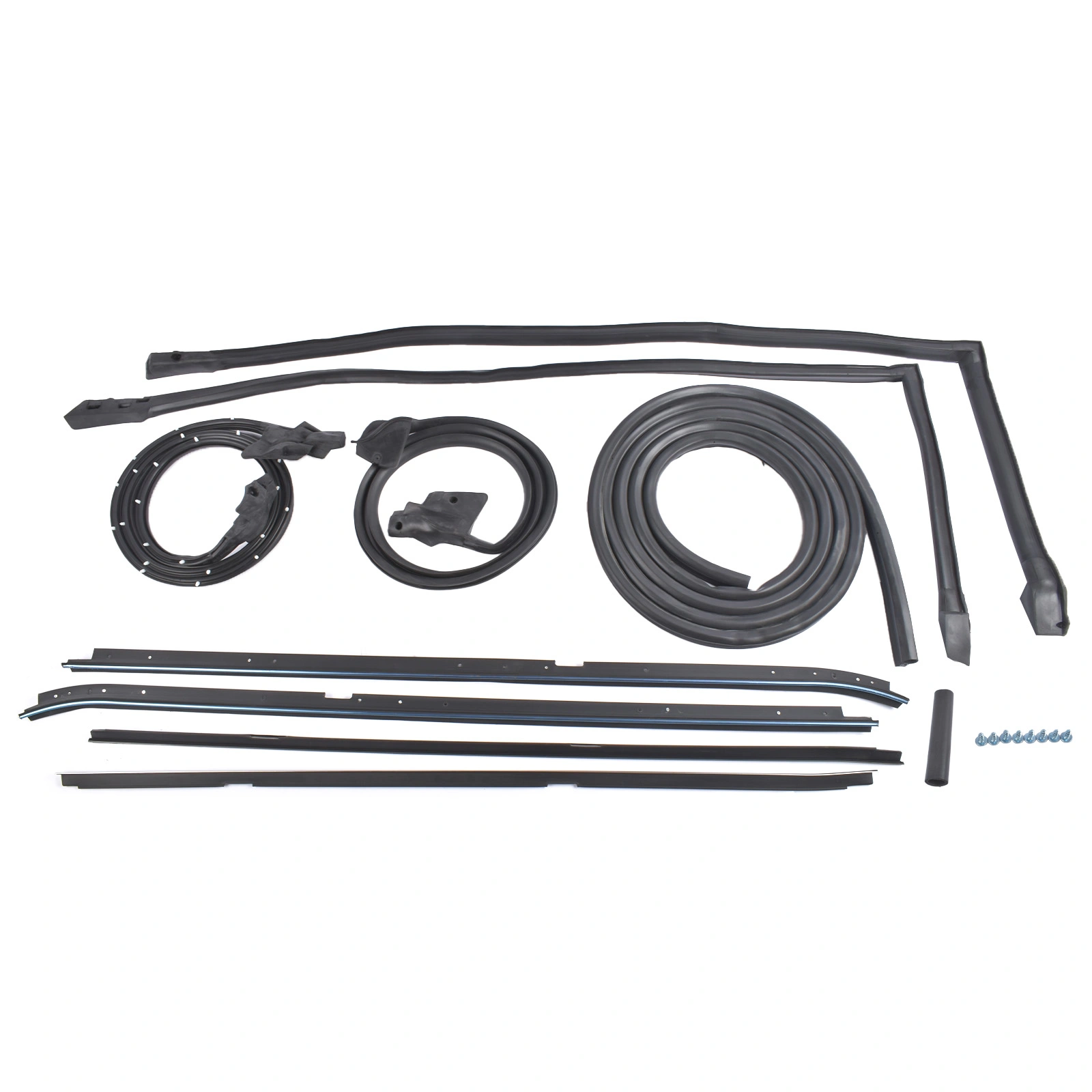 9pc Rubber Weatherstripping Seal Kit, Black, Fits 1981-1988 Buick Regal & Oldsmobile Cutlass Supreme