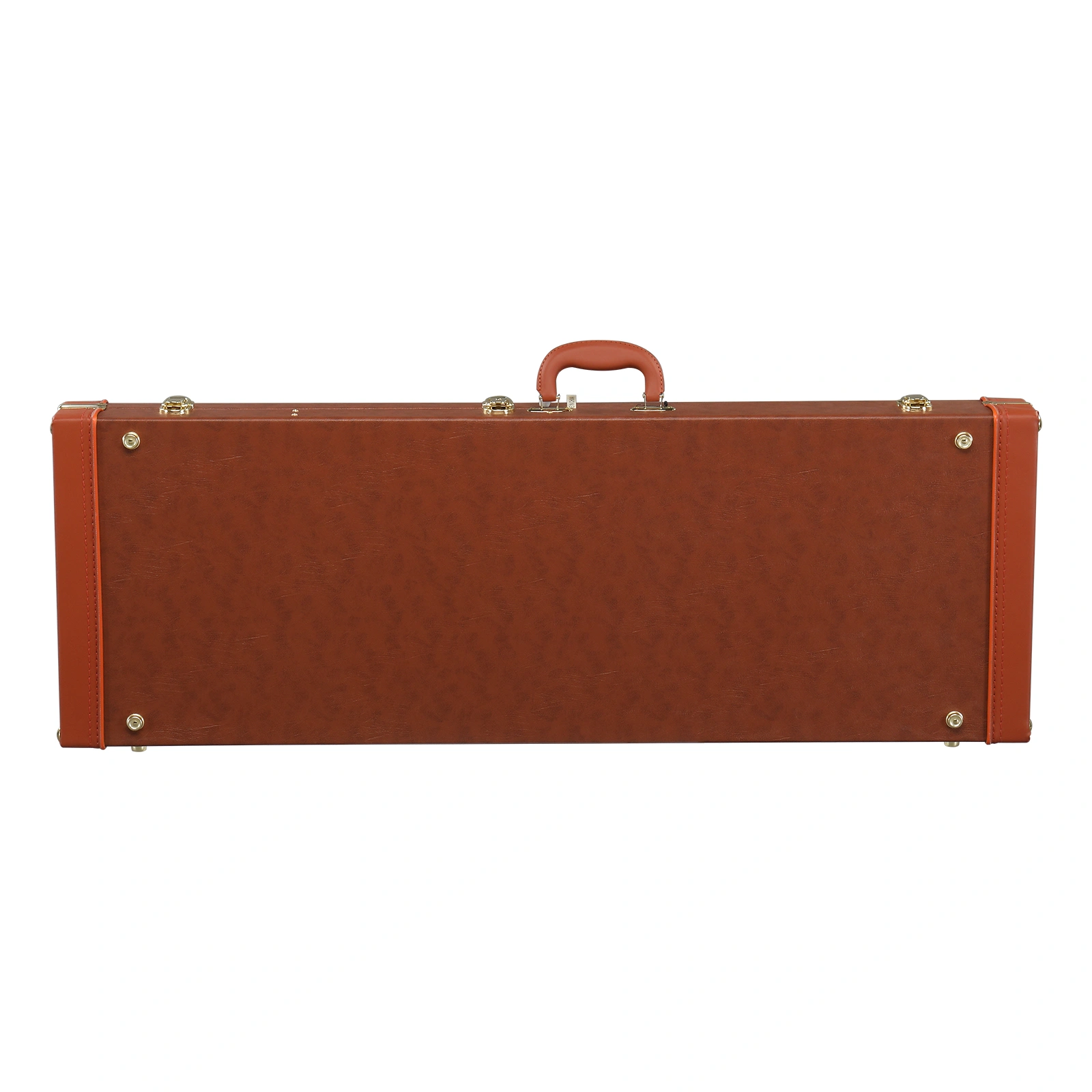 Electric Guitar Square Hard Case for ST TL Style, Burning Fire 170, Brown