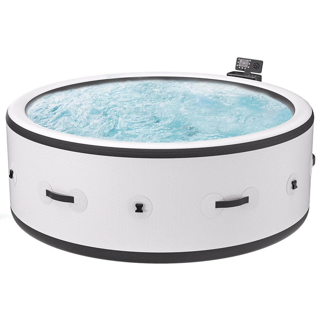4-6 Person Hot Tub for Outdoor Spa Portable Massage with 150 Air Jets & Thermal Cover | Outdoor Spa Jetted Tub for Patio Garden Poolside (White)