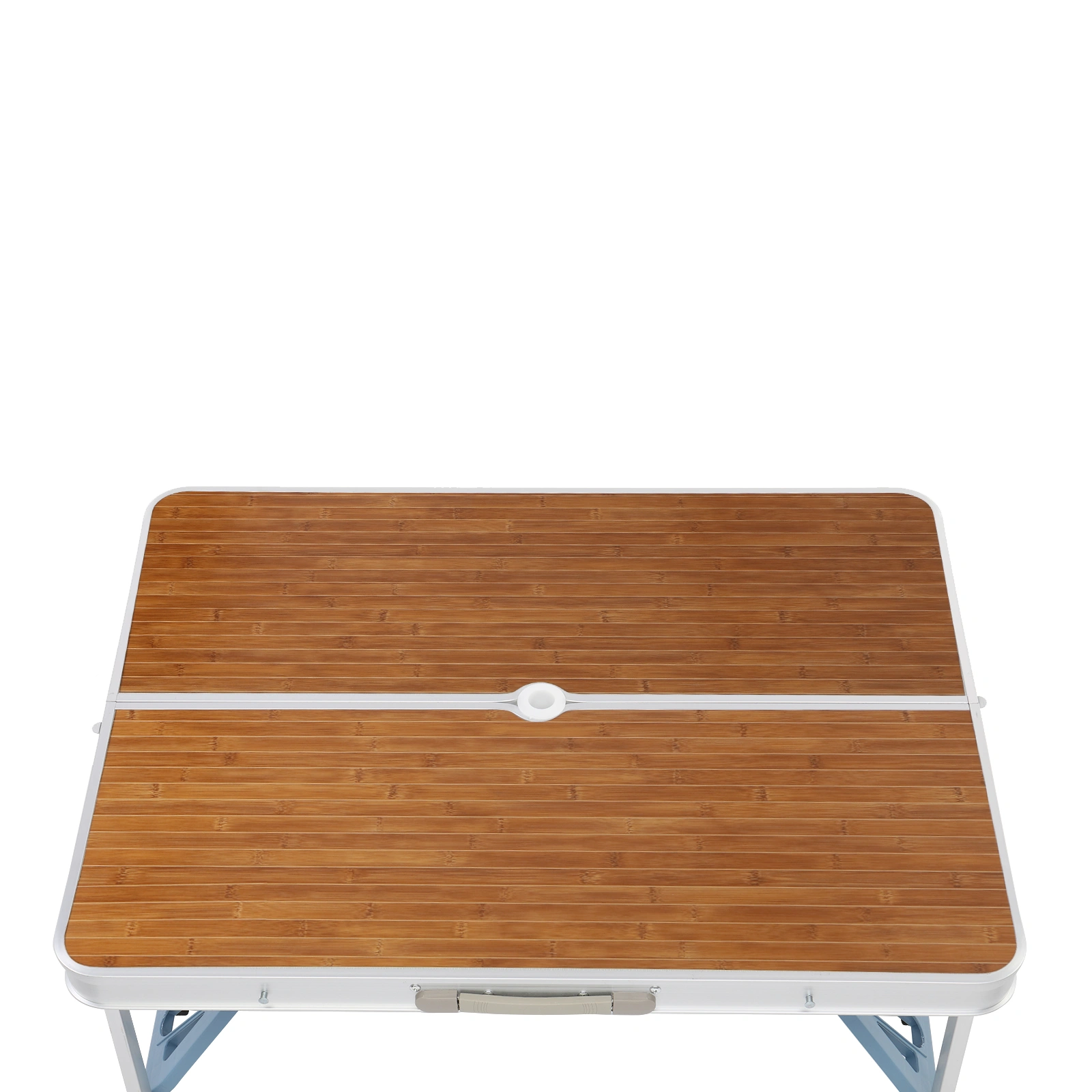 Aluminum Alloy Camping Table and Chairs Set, 136x85.5x67cm, Wood Grain Finish, 50kg Capacity, Portable One-Piece Outdoor Furniture view 19