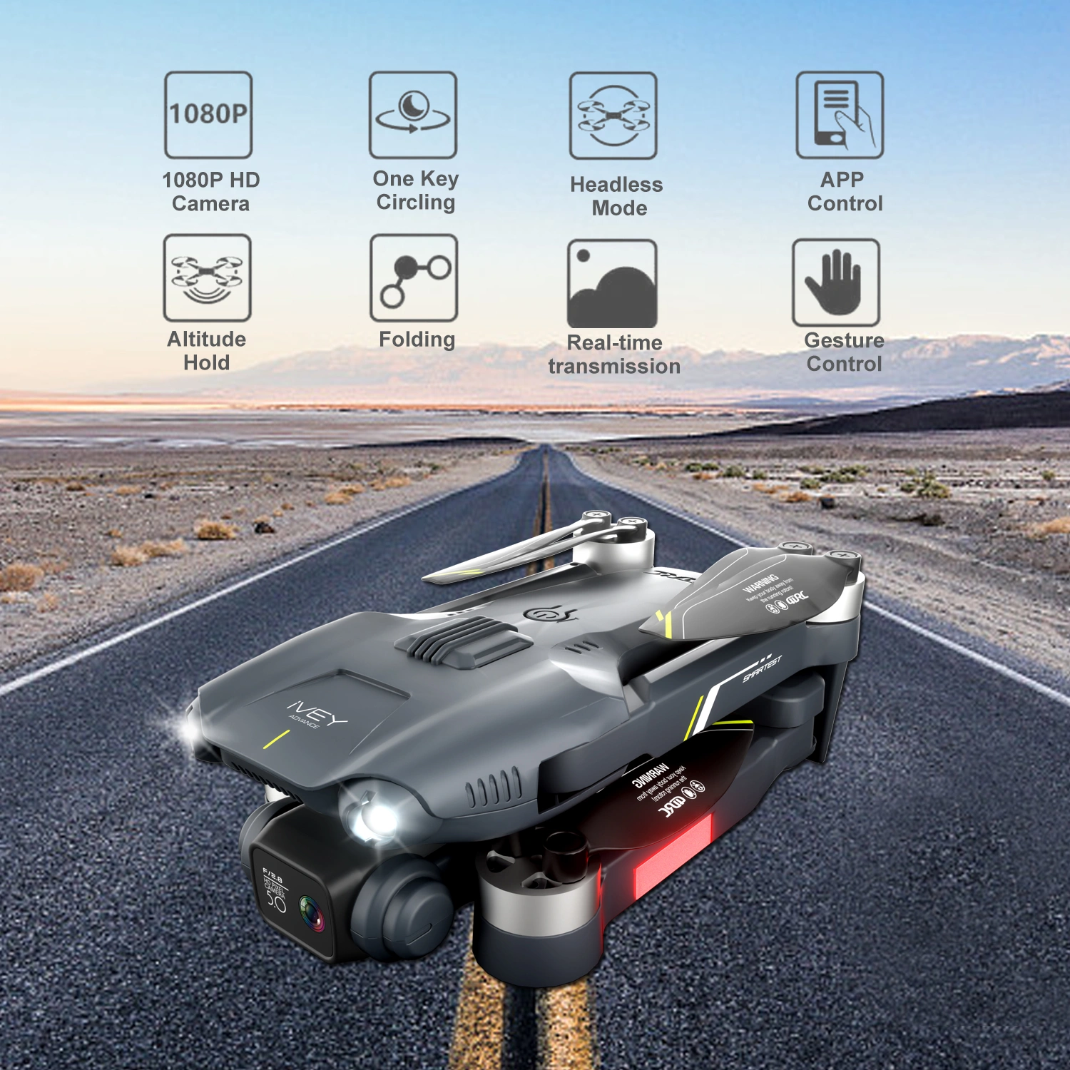 V13 RC Drone 2026, 6K HD Dual Camera WiFi FPV Foldable Quadcopter with 3 Batteries Included