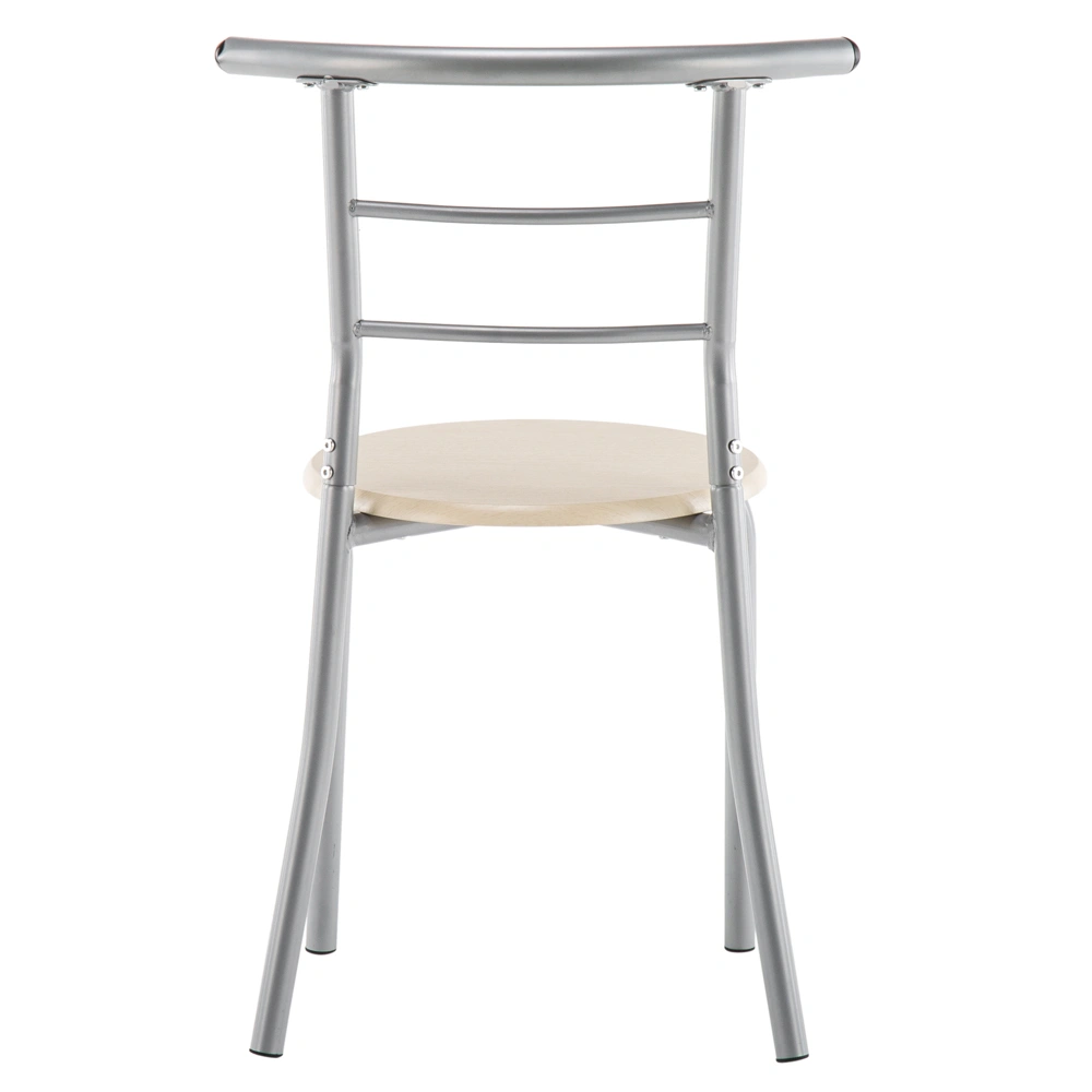 Natural PVC Dining Set, 1 Breakfast Table & 2 Chairs, Outdoor Patio Table Set view 2
