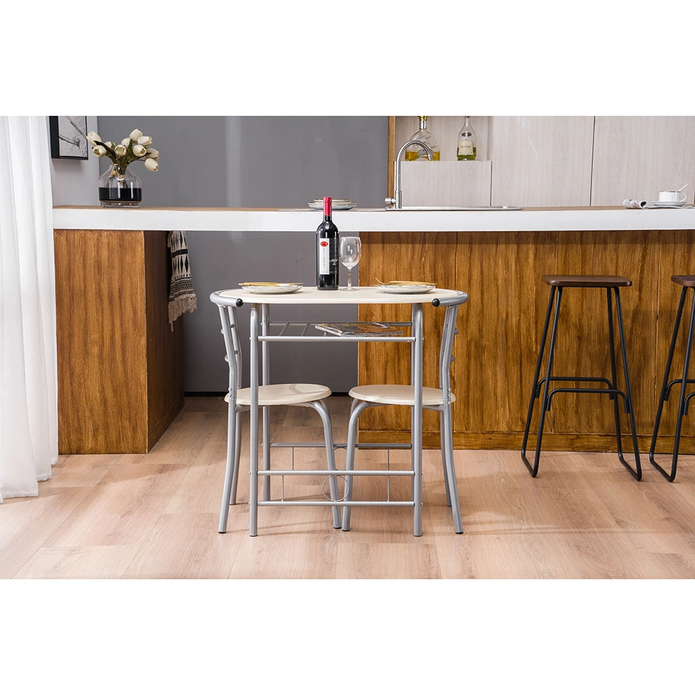 Natural PVC Dining Set, 1 Breakfast Table & 2 Chairs, Outdoor Patio Table Set view 30