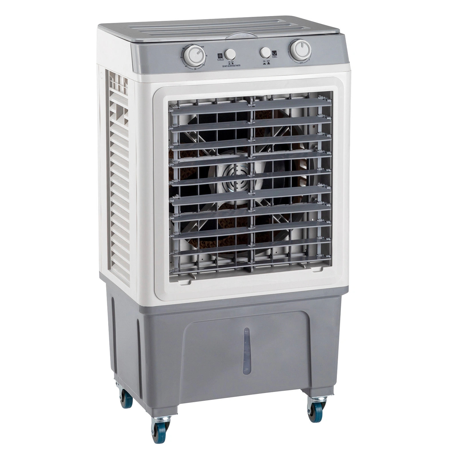 3-in-1 Portable Evaporative Cooler, 2353 CFM Personal Air Conditioner, 7.9 Gal Tank, 4 Ice Packs, Casters, White Manual Control view 9