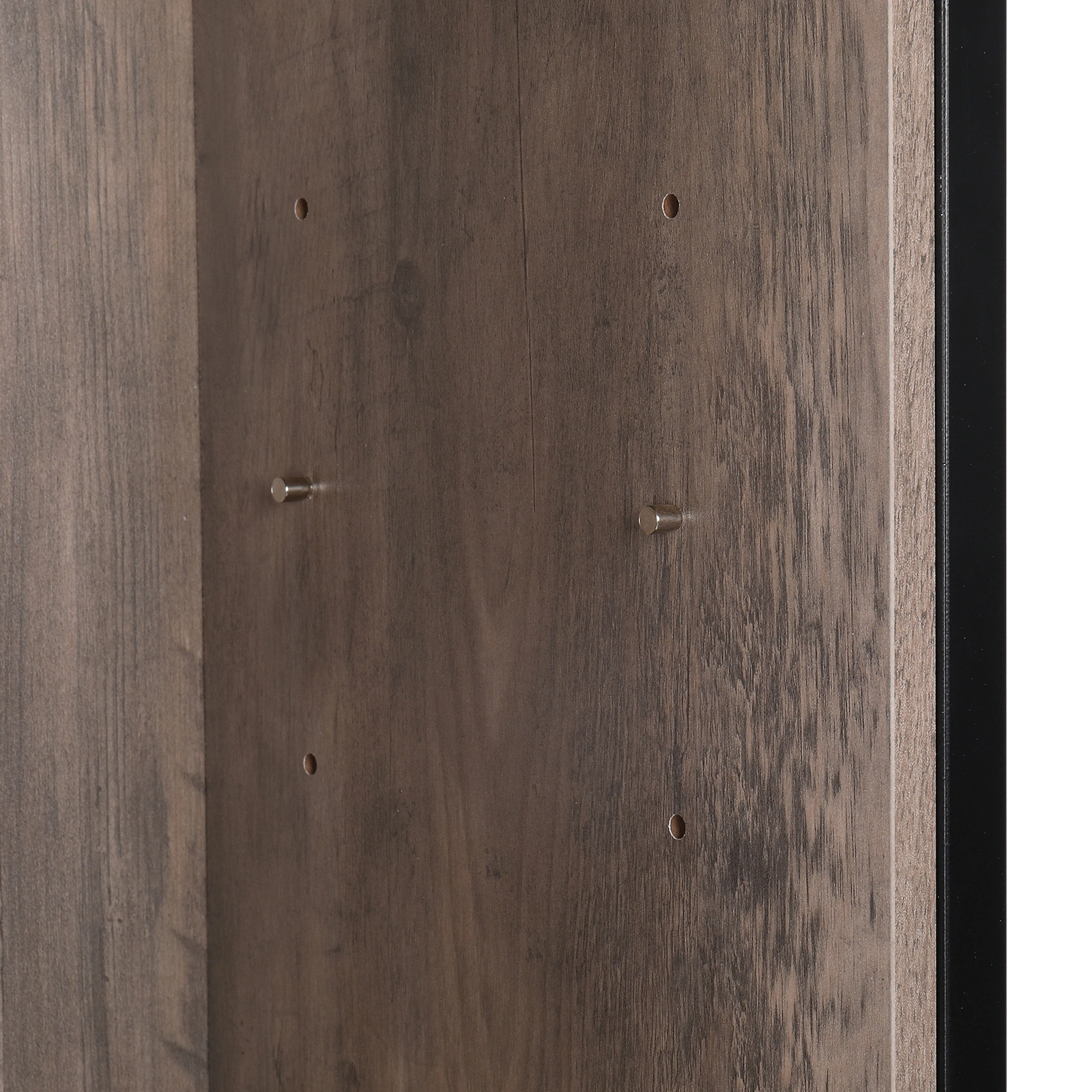Retro MDF Bathroom Cabinet with Iron Frame Sliding Door - Three-Layer Storage Rack view 14