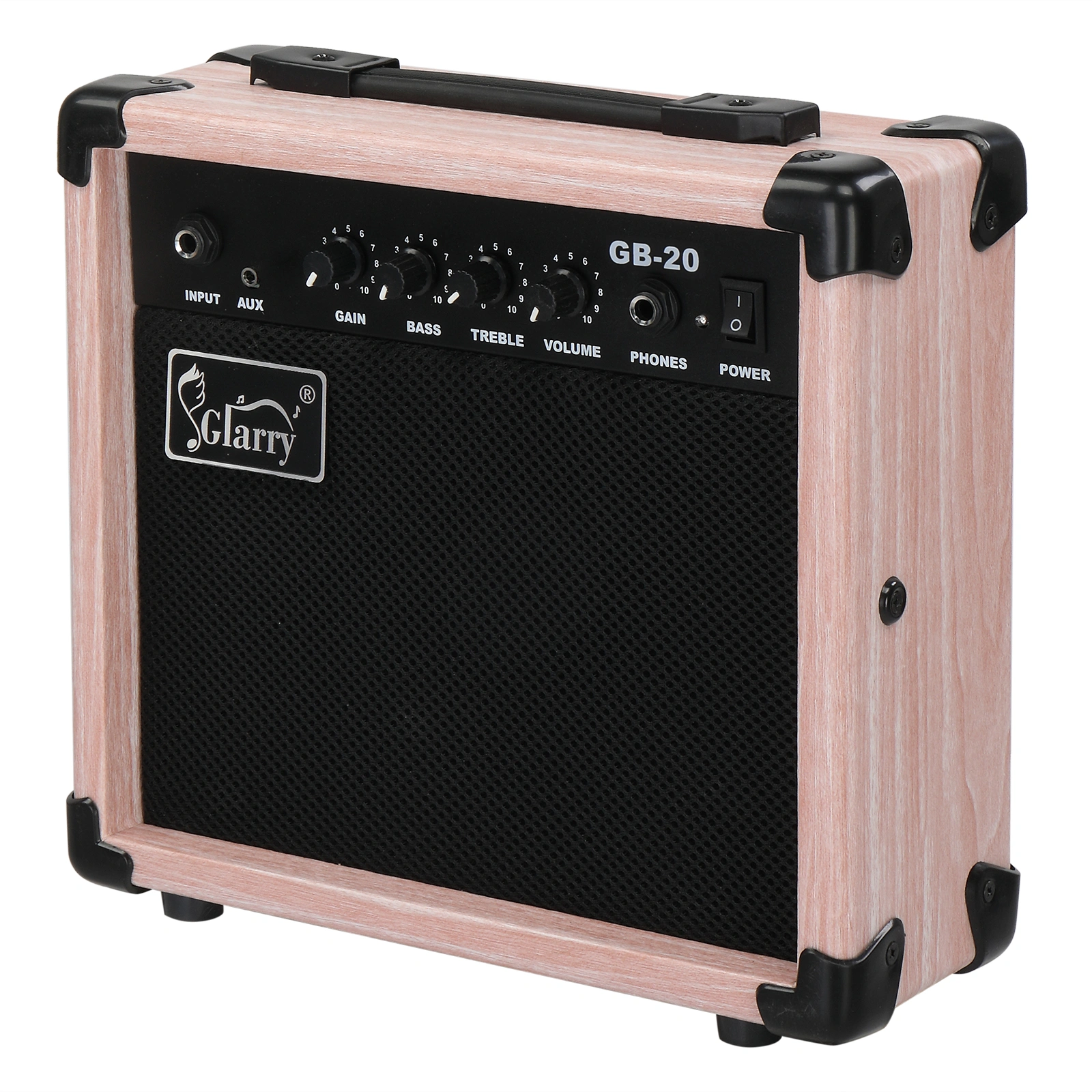 GB-20 20W Electric Bass Guitar Amplifier - Natural Finish
