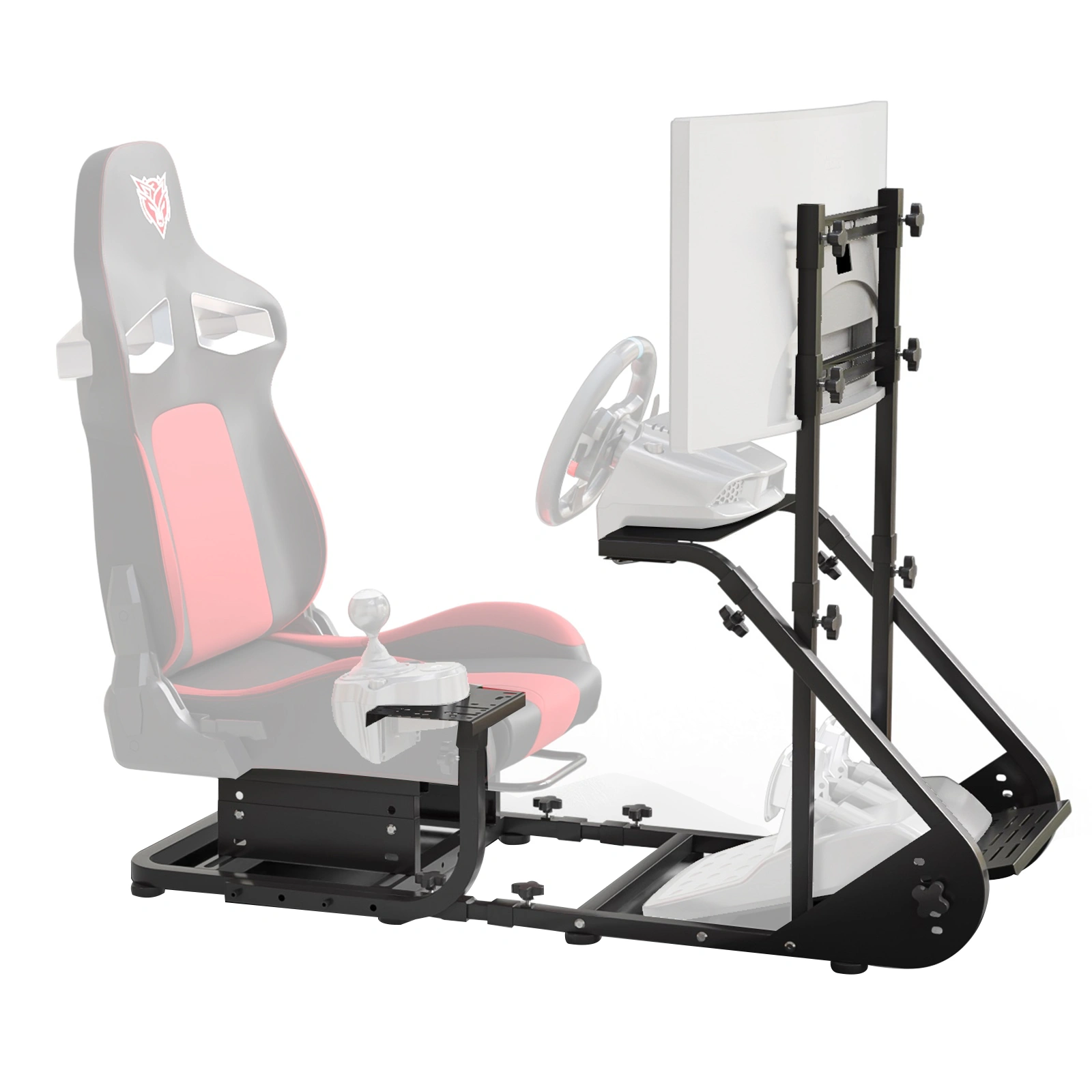 Universal Racing Wheel Cockpit Stand Compatible with Fanatec PXN Thrustmaster Logitech Steering Wheel Simulator Mount