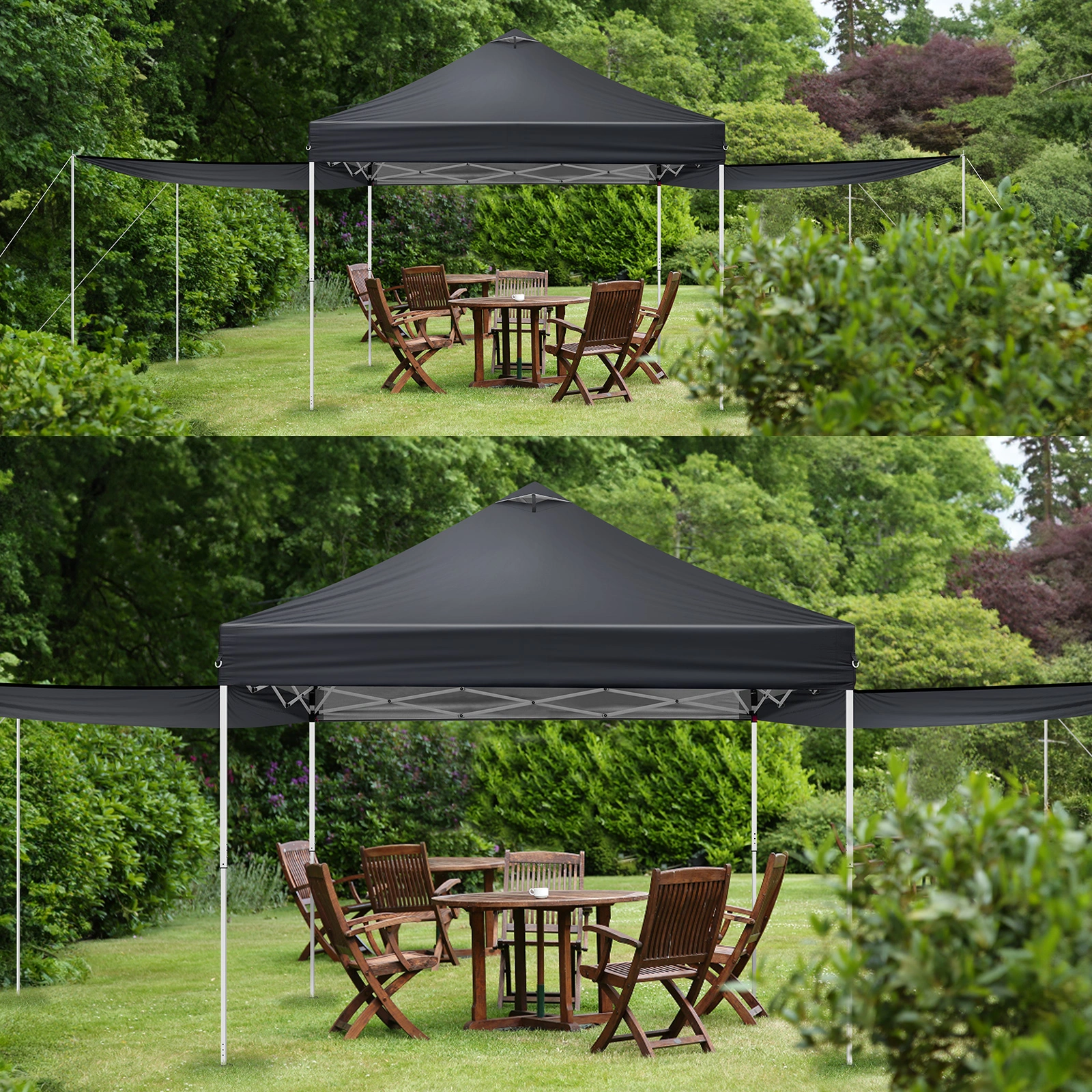 10x10FT Pop Up Canopy Tent with 2 Sidewalls, Outdoor Event Shelter Canopy for Parties, Beach, Market, Camping view 16
