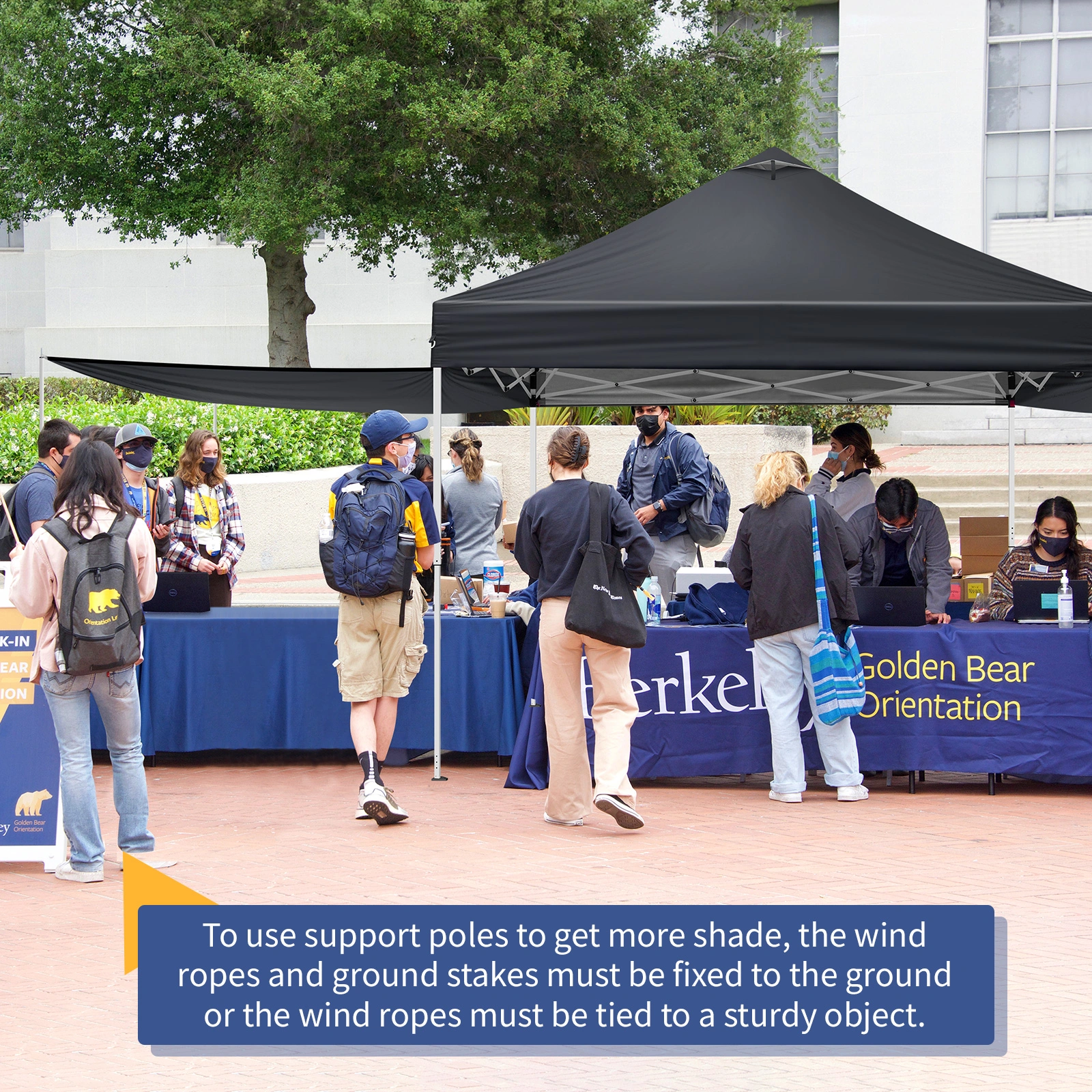 10x10FT Pop Up Canopy Tent with 2 Sidewalls, Outdoor Event Shelter Canopy for Parties, Beach, Market, Camping view 19