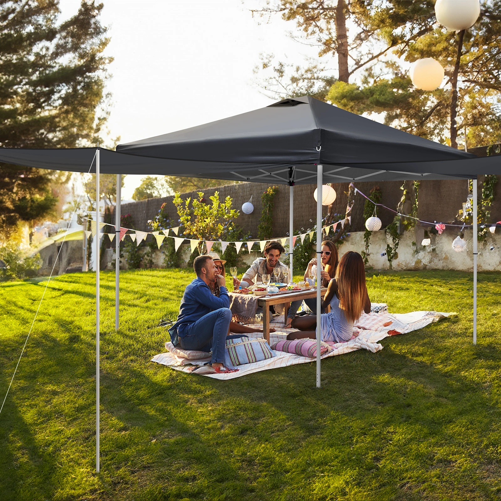 10x10FT Pop Up Canopy Tent with 2 Sidewalls, Outdoor Event Shelter Canopy for Parties, Beach, Market, Camping view 21