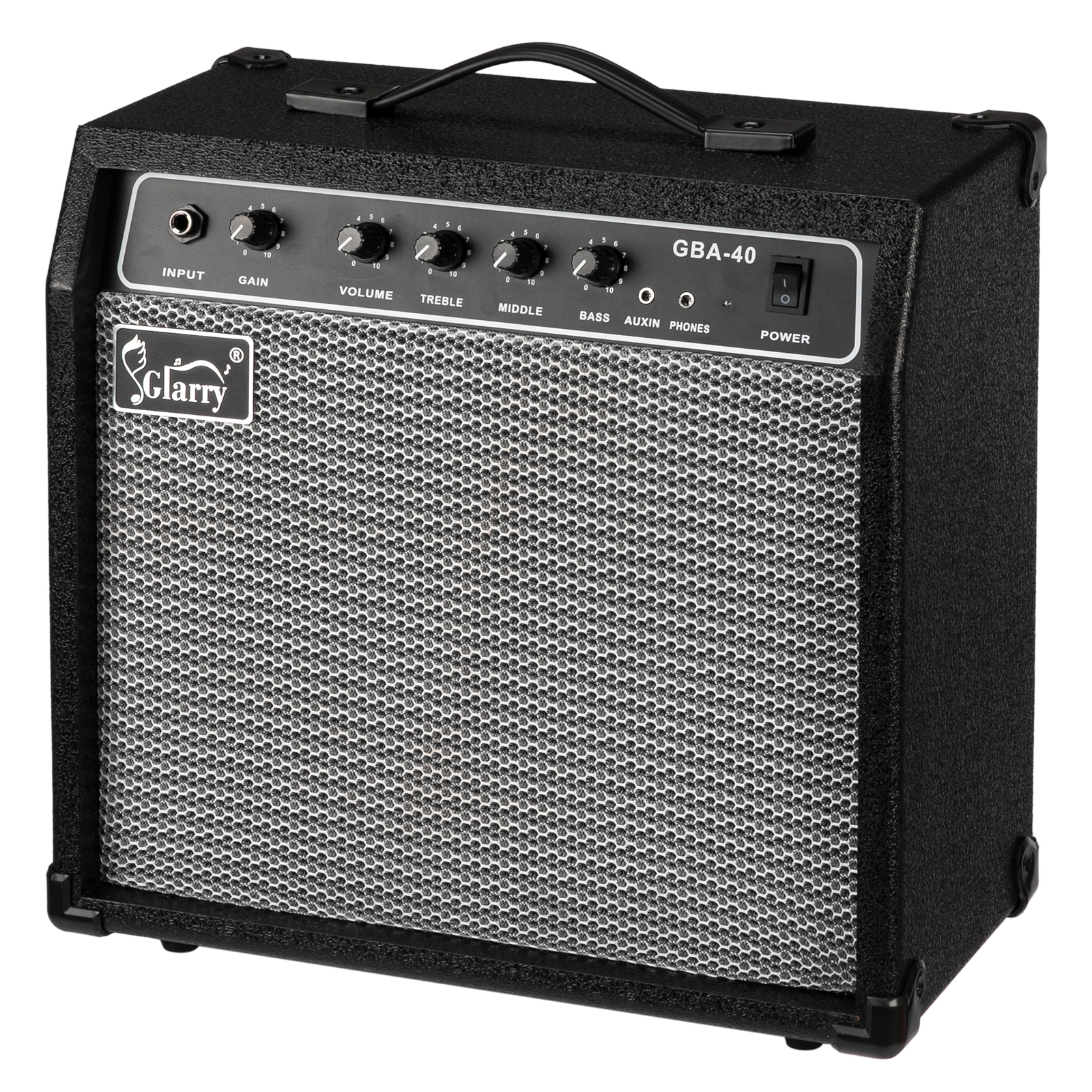GBA-40 40W Electric Bass Amplifier, Black Compact Practice Amp with Volume & Tone Controls